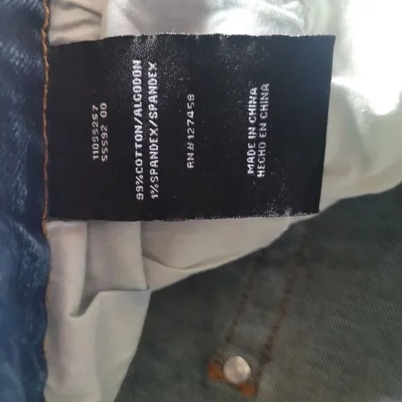 Affliction Jeans Mens Size 31x32 Ace Distressed Blue Dark Washed Y2K Denim - Picture 4 of 10